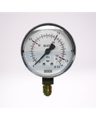 Манометър 0-1.6 BAR R=1/4" backsided